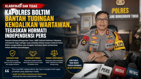 Kapolres Boltim Bantah Tudingan Kendalikan Wartawan, Tegaskan Hormati Independensi Pers