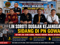 KETUM LIN, DPD LIN SULSEL, WAKIL PANGLIMA KOMANDO DAN PBH-LIN GELAR KONFERENSI PERS USAI AKSI DAMAI DI PN GOWA