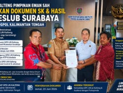 DPD LIN Kalteng Pimpinan Eman Sah Serahkan Dokumen SK dan Hasil Mubeslub Surabaya ke Kesbangpol Kalimantan Tengah