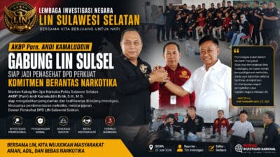 AKBP Purn. Andi Kamaluddin Gabung LIN Sulsel, Siap Jadi Penasehat DPD Perkuat Komitmen Berantas Narkotika
