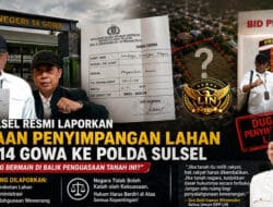 LIN SULSEL RESMI LAPORKAN DUGAAN PENYIMPANGAN LAHAN SMA 14 GOWA KE POLDA SULSEL: “SIAPA YANG BERMAIN DI BALIK PENGUASAAN TANAH INI?”