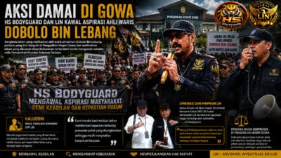 Aksi Damai di Gowa, HS Bodyguard dan LIN Kawal Aspirasi Ahli Waris Dobolo Bin Lebang