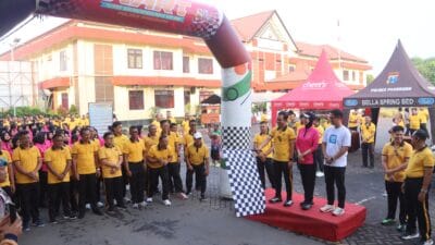Polres Pasuruan Gelar Olahraga Bersama Meriahkan Hari Bhayangkara ke-80