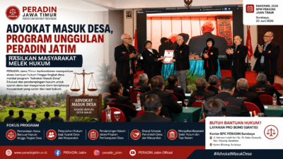 PERADIN Jatim Luncurkan Program Advokat Masuk Desa, Perluas Akses Bantuan Hukum