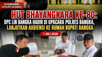 HUT Bhayangkara ke-80: Ketua DPC LIN Bangka Hadiri Upacara di Polres Bangka, Lanjutkan Audiensi dengan Bupati Bangka Bahas Sinergi Kamtibmas dan Pelayanan Publik