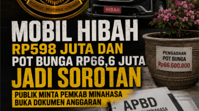 Mobil Hibah Rp598 Juta dan Pot Bunga Rp66,6 Juta Jadi Sorotan, Publik Desak Pemkab Minahasa Buka Dokumen Anggaran