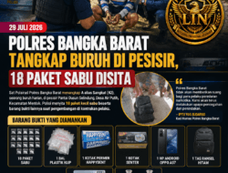 Polres Bangka Barat Tangkap Buruh di Pesisir, 18 Paket Sabu Disita