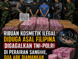 Ribuan Kosmetik Ilegal Diduga Asal Filipina Digagalkan TNI–Polri di Perairan Sangihe, Dua ABK Diamankan