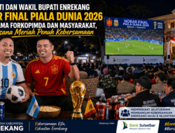 Bupati dan Wakil Bupati Enrekang Nobar Final Piala Dunia 2026 Bersama Forkopimda dan Masyarakat, Suasana Meriah Penuh Kebersamaan