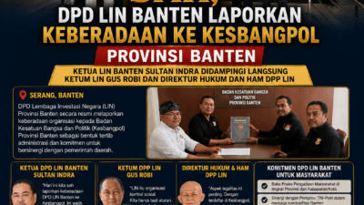 Sah, DPD LIN Banten Laporkan Keberadaan ke Kesbangpol Provinsi Banten