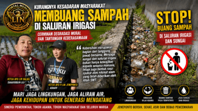 KURANGNYA KESADARAN MASYARAKAT BUANG SAMPAH DI SALURAN IRIGASI JADI SOROTAN, LIN: Cerminan Degradasi Moral dan Tantangan Keberagamaan