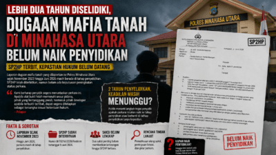 Lebih Dua Tahun Mengendap, Dugaan Mafia Tanah di Minahasa Utara Belum Naik Penyidikan: SP2HP Terbit, Kepastian Hukum Masih Dipertanyakan