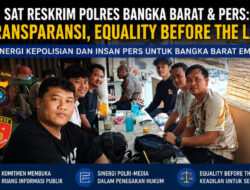 Jawab Prinsip Equality Before the Law, Sat Reskrim Polres Bangka Barat dan Pers Siap Buka Ruang Informasi Publik