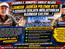 Chandra E. Domopoli,Jangan Jadikan Polemik PETI sebagai Senjata Menjatuhkan Rahman Salehe.