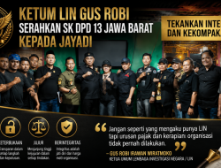 Ketum LIN Gus Robi Serahkan SK DPD LIN 13 Jawa Barat kepada Jayadi, Tekankan Integritas dan Kekompakan