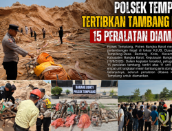 Polsek Tempilang Tertibkan Tambang Ilegal, 15 Peralatan Diamankan