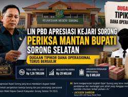 LIN PBD Apresiasi Kejari Sorong Periksa Mantan Bupati Sorong Selatan, Dugaan Tipikor Dana Operasional Terus Bergulir