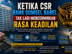 Ketika CSR Bank Sumsel Babel Tak Lagi Mencerminkan Rasa Keadilan Transparansi Dinilai Menjadi Kunci Menjaga Kepercayaan Publik