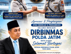Gus Robi Irawan Wiratmoko Apresiasi Dedikasi Dirbinmas Polda Jatim, Ucapkan Selamat Bertugas kepada Kombes Pol Darman