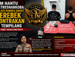 Tim Hantu Satresnarkoba Polres Bangka Barat Gerebek Kontrakan di Tempilang, 45 Paket Diduga Sabu Disita