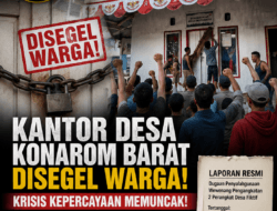 Kantor Desa Konarom Barat Disegel Warga, Krisis Kepercayaan Memuncak; Pemkab Bolmong Didesak Bertindak