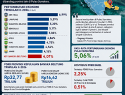 Ekonomi Babel Tertinggal, Pertumbuhan Triwulan II-2026 Terendah di Sumatera