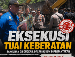 EKSEKUSI TANAH DAN BANGUNAN DI AIRMADIDI TUAI KEBERATAN: TERMohon KLAIM PERKARA MASIH BERPROSES PK, DASAR PEMBONGKARAN DIPERTANYAKAN