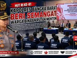 HUT RI ke-81, Kapolres Bangka Barat AKBP Helen Simanjuntak Beri Semangat Warga Binaan Rutan Mentok
