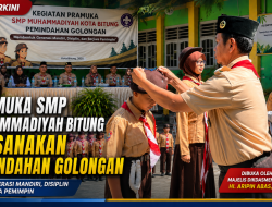 Pramuka SMP Muhammadiyah Bitung Dorong Pembentukan Karakter Generasi Muda, Pemindahan Golongan Resmi Dibuka Hi. Aripin Abas.