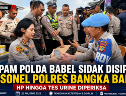 Propam Polda Babel Sidak Disiplin Personel Polres Bangka Barat, HP hingga Tes Urine Diperiksa