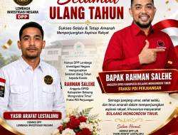 Humas DPP LIN Sampaikan Ucapan Selamat Ulang Tahun untuk Rahman Salehe.