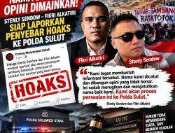 Dicatut Jadi Sponsor Demo Tambang Ratatotok, Stenly Sendow–Fikri Alkatiri Siap Laporkan Penyebar Hoaks ke Polda Sulut.