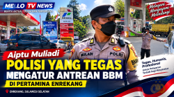 Aiptu Muliadi, Polisi yang Tegas Mengatur Antrean BBM di Pertamina Enrekang