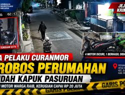 Tiga Pelaku Curanmor Terobos Perumahan Indah Kapuk Pasuruan, Satu Motor Warga Raib