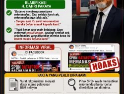 KLARIFIKASI H. DAHRI PAKAYA: INFORMASI SPBUN RATATOTOK YANG VIRAL DI FACEBOOK DISEBUT HOAKS, “KATANYA BAWA REKOMENDASI, SETELAH DICEK TIDAK ADA SURAT REKOMENDASI YANG MASUK!”